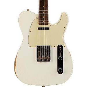 Fender Custom Shop 1963 Relic Telecaster Electric Guitar Olympic White (SN:R85025)