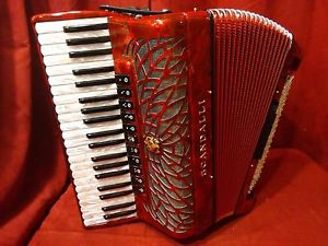 NEW Scandalli Piano Accordion Red Air I S LMMH 120 Bass Made in Italy