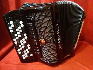 NEW Scandalli Chromatic CBA Accordion Black Air II Double Tone Chamber LMMH 96