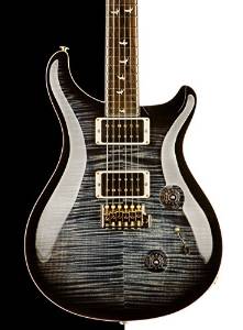 2015 PRS Custom 24 30th Anniversary MSL Wood Library Electric Guitar, Faded Whale Blue Smokeburst, 10 Top