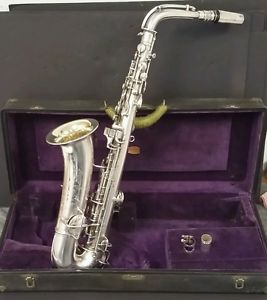 1923 C.G. Conn New Wonder Series 1 C Melody Saxophone Silverplate