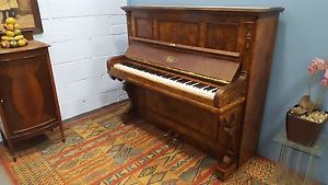 Reconditioned, Victorian,Walnut, German, Overstrung Piano. CAN DELIVER.