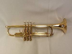 Global Brass Professional Bb Gold Plated Trumpet, Advanced - Professional