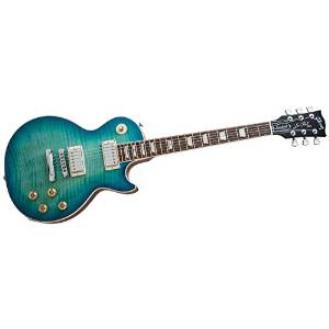 Gibson USA Les Paul Standard Plus LPSP14OWCH1 Solid-Body Electric Guitar, Ocean Water