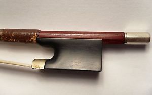 * Very fine old French (?) Violin bow - Nickel / Silver *