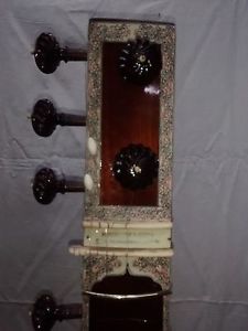 HIREN ROY SITAR ANTIQUE VERY OLD PROFESSIONAL QUALITY REAR