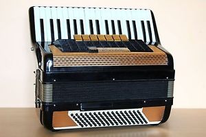 Scandalli Vintage LMM Accordion 96 bass Black Fisarmonica + Case