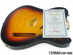 2013 USA Fender Custom Shop Deluxe Telecaster Tele BODY Nitro Flame AAA Sunburst