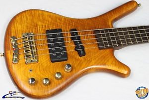 Warwick FNA Jazzman 5 String Bass w/ Gig Bag, Flamed Maple Top, Swamp Ash #37312
