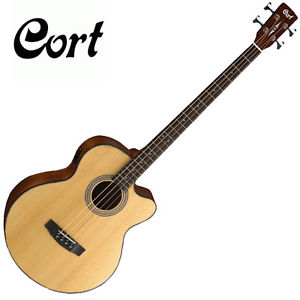 Cort SJF-5F NS Acoustic 4String Bass Natural 34" Jumbo Body Fishman Preamp EQ
