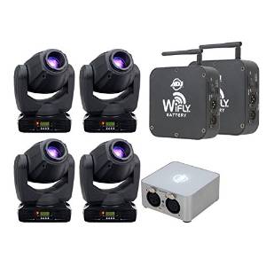American DJ Inno Spot Pro 4 Pack w/ American DJ MyDMX 2.0 & American DJ WiFly Battery
