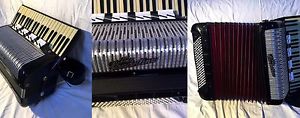 RARE PROF. TOP ACCORDION LA STRADELLINA 120 bass, 15 reg.~CASSOTTO~MADE IN ITALY