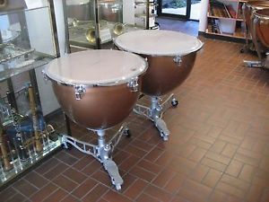 GOOD 90's SET 2 LUDWIG FIBERGLSS 26 & 29 TIMPANI, EXTENDED COLLAR, NEW HEADS.