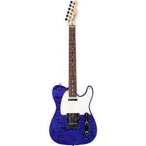 Fender Custom Shop Custom Deluxe Telecaster Electric Guitar with Rosewood Fingerboard Transparent Cobalt Blue Rosewood