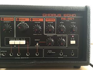 Vintage Roland RE-501 RE501 Chorus Space Echo Analog Tape Delay US 117V +2 Tapes
