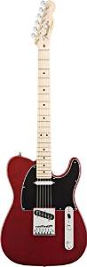 Fender American Deluxe Tele® Ash Electric Guitar, Wine Transparent, Maple Fretboard