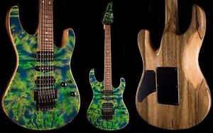 Suhr Modern Set Neck TRANS ALGAE Electric Guitar - BLACK LIMBA