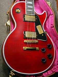 Free Shipping Gibson Custom Shop Custom Shop Les Paul Custom Wine Red Guitar