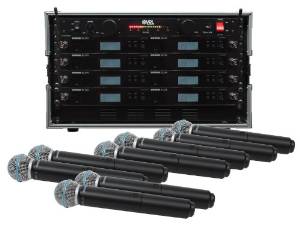 Shure BLX24R/B58 8 Pack Wireless Handheld Mic System with VRL Power Supply