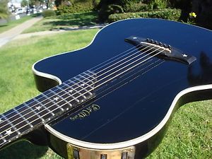 Gibson Chet Atkins SST Gloss Black Acoustic Electric Star Inlays - Ebony Board