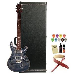 PRS USA Cu24 Custom 24 10 Top Flame Maple Top Electric Guitar (serial #: 222256), Faded Whale Blue