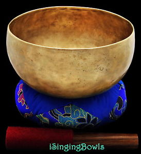 Antique Tibetan Singing Bowl: Lotus 7 5/8", circa 19th Century, B2 & F4 .VIDEO