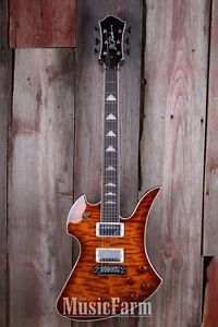 BC Rich MAFDAB Mockingbird Archtop Fluence Fishman HH Electric Guitar Amberburst