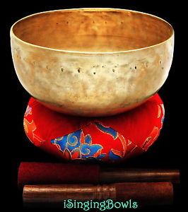 Antique Tibetan Singing Bowl: Lotus 8 1/4", circa 19th Century, F#2 & C#4 .VIDEO