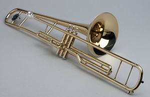 TEMPEST 3-VALVE PISTON TROMBONE - BRASS & NICKEL SILVER TRIM, CASE & MOUTHPIECE