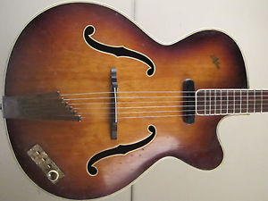 ♫ RARE 1959 HÖFNER 457 SE 1 .Vintage hollowbody Archtop,Beat+Jazzgitarre. TOP!