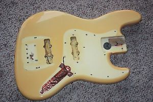 1975 1976 1977 Fender Jazz bass body original vintage white heavy ash