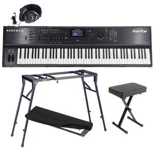 Kurzweil Forte 88 Note Fully-weighted Hammer-action + 4 Legs Stand + X Bench + Stereo Headphones + Dust Cover