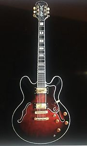 Epiphone by Gibson) Sheraton 11  Electric Guitar With Hiscox Travel Case
