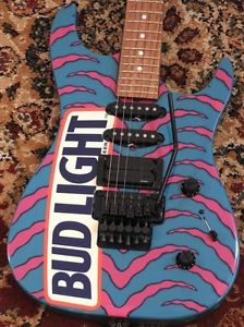 Free Shipping Used Fender USA BUD LIGHT Stratocaster 1989 Electric Guitar