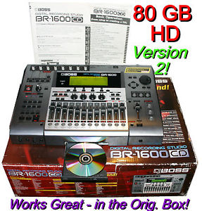 BOSS BR-1600CD Digital Recorder 80 GB w/ CDRW & DRUMS in Orig Box!! MSRP $1749