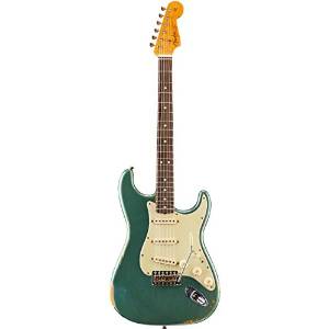 Fender Custom Shop Limited Edition NAMM Custom Built 1964 Relic Stratocaster Electric Guitar with Rosewood Fretboard. Faded Sherwood Green Metallic