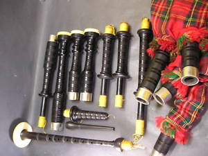 Old Set Casein & Nickel Bagpipes Chanter is Marked P Henderson Sold to Restore