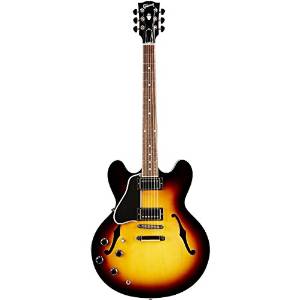 Gibson Memphis ES-335 ESDPLVSNH1 Left Handed Semi-Hollow-Body Electric Guitar - Vintage Sunburst