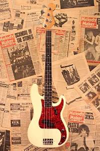 Free Shipping Used Fender USA 1966 Precision Bass "Olympic White" Guitar