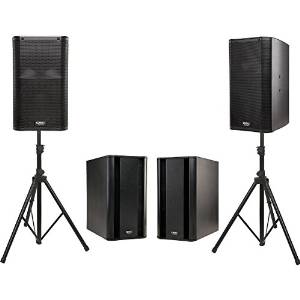 QSC K12 Powered Speaker Dual Sub Package