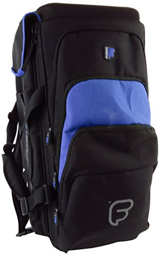 Fusion PB-06-B Premium Triple Trumpet Gig Bag, Black/Blue