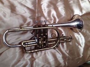 KING SILVERSONIC CORNET STERLING SILVER BELL NICE ORIGINAL 1rsr Kicker!