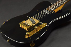 1982 Fender Telecaster Black&Gold Electric Guitar Free Shipping Vintage