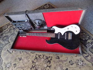 1960s Silvertone Model 1449 Amp in Case electric guitar BLACK SPARKLE jensen USA