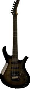 Parker Dragonfly Series DF724BB Flame Top Electric Guitar, Black Burst