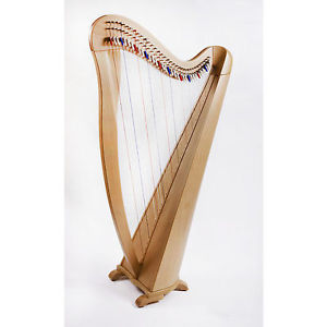 Heritage 34 string lever harp with Bag & tuning Key