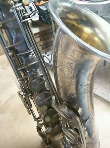 1958 Silver USMC Selmer Mark VI Tenor Saxophone w/ flight case and Morgan 6M