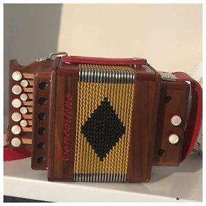 Accordion Melodeon Concertino Made In Italy With Hand Made Type Of Reed Tuning G
