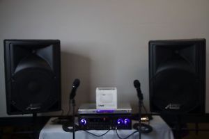 USED PROFESSIONAL HOME KARAOKE SYSTEM CD+G MACHINE SPEAKERS AMPLIFIER CAVS MUSIC