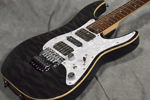 SCHECTER SD-II-24-BW See-thru Black Electric Free Shipping